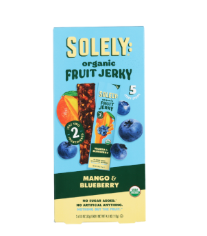 Solely - Mango & Blueberry Fruit Jerky (5 Pack)