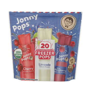 Jonny Pops - Red, White & Blue Organic Freezer Pops (20pc)